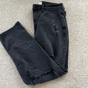 Hollister curvy ultra high-rise vintage straight jeans  Black size 13L W31L29